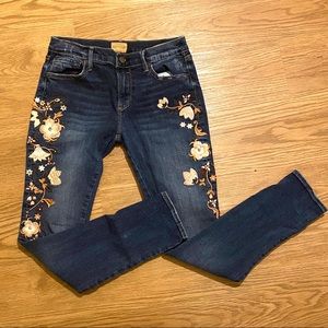 Embroidered Skinny Jeans